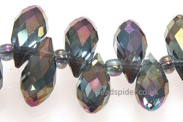 Purple Iris AB Coated Crystal Drop