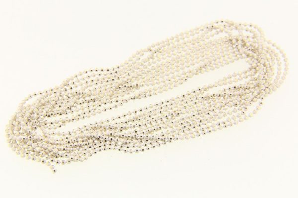 White Coloured Shimmer Ball Chain