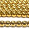 Gold Round Hematite