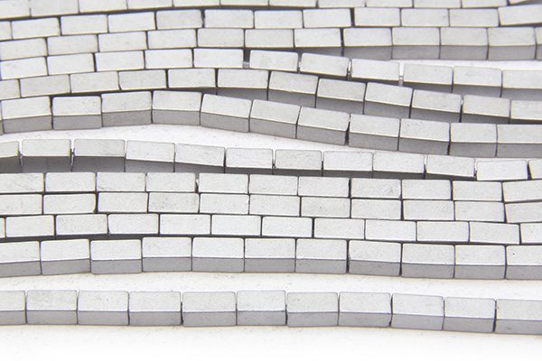 Matte Silver Hematite Bricks