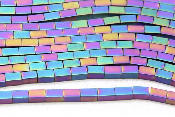 Matte Rainbow Hematite Bricks