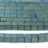 Matte Bluegrass 4mm Hematite Cube