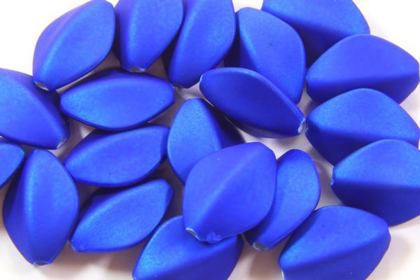 Electric Blue Satin Oval