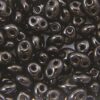 Satined Black Preciosa Twin Beads