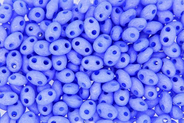 Opaque French Blue Preciosa Twin Beads