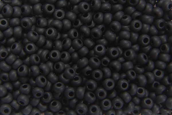 Matte Opaque Black Preciosa Seed Beads