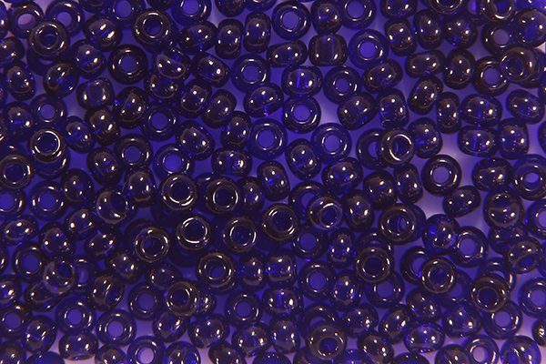 Transparent Navy Blue Preciosa Seed Beads