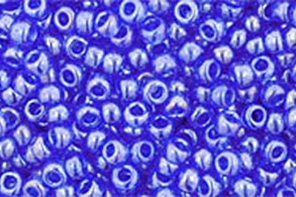 Transparent Lustered Sapphire Toho Round Seed Beads