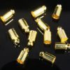 4mm Gold Glue In End Caps 16pcs