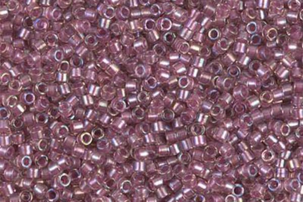 Sparkling Antique Rose Lined Crystal Delica Beads