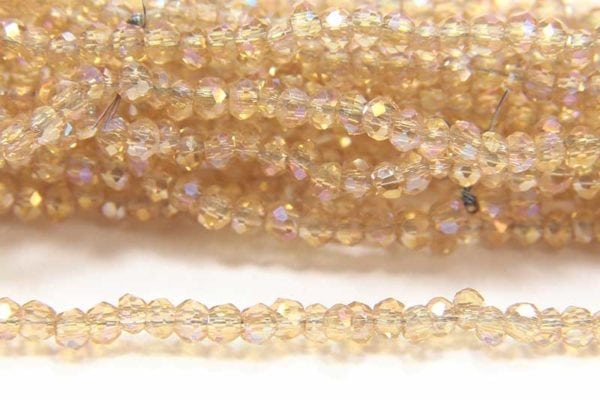 Golden Champagne AB Size 11 Micro Crystals