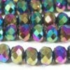 Metallic Rainbow AB Facetted Crystal Donuts