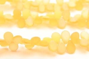 Frosted Gold Champagne AB Pip Beads