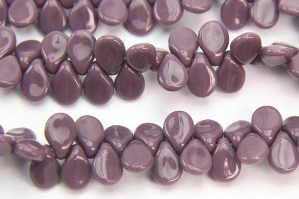 Opaque Plum Lustre Pip Beads