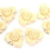 Cream Open Rose Hand Crafted Gemstone Flowers