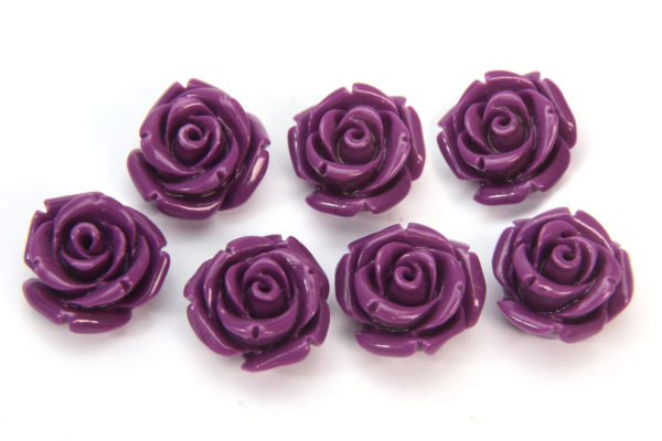 Violet Rose Hand Crafted Gemstone Flowers