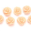 Shell Pink Rose Hand Crafted Gemstone Flowers