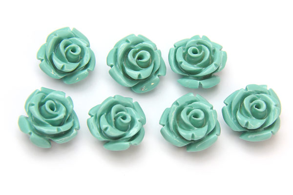 Turquoise Rose Hand Crafted Gemstone Flowers