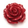 Red Open Rose Hand Crafted Gemstone Flowers