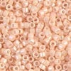 Opaque Light Peach AB Delica Beads