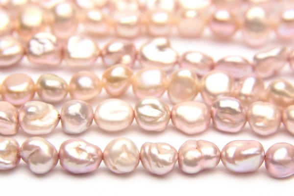 Natural Pink Nugget Pearls