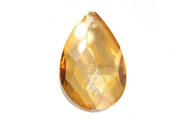 Lustre Gold Amber Teardrop Crystal Pendant