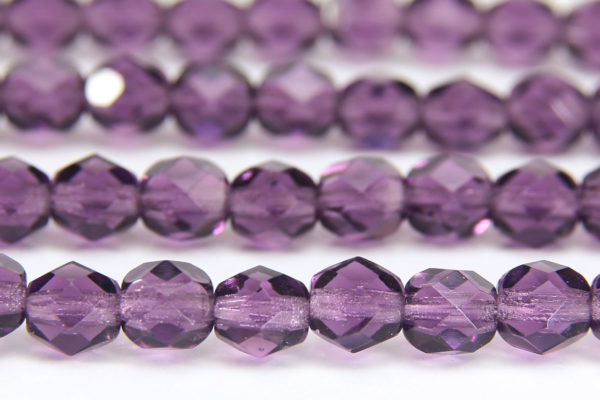 Transparent Purple Fire Polished