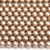 6mm Mocha Frosted Preciosa Glass Pearl Beads