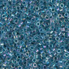 Marine Blue Lined Crystal AB Delica Beads