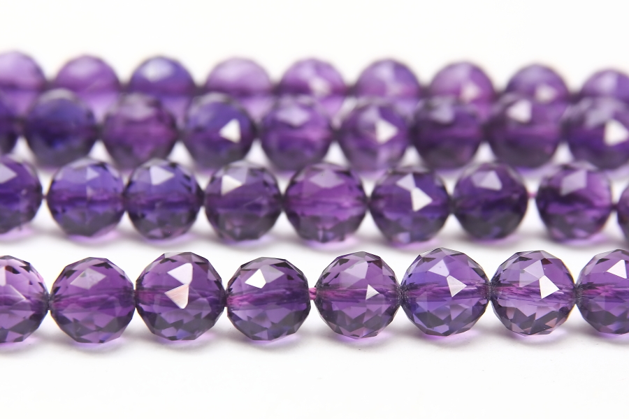 Dark Purple Ametrine 10mm Facetted Round Semi Precious Gemstones | Bead ...