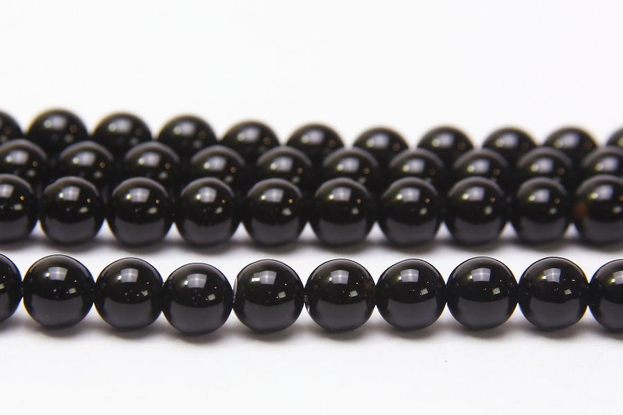 Brazilian Onyx 8mm Round Semi Precious Gemstones | Bead Spider